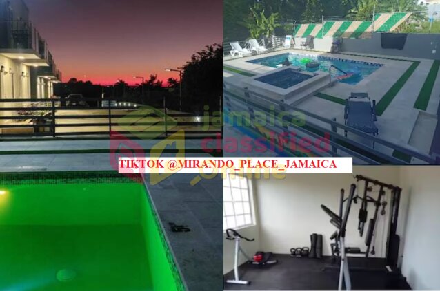 (BEACH ACCESS,POOL,GYM,HOT TUB,SMOKING AREA) Airbnb & Hotels Montego Bay