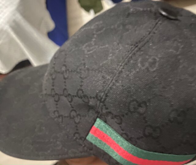 Original Black GG Canvas Baseball Hat With Web
