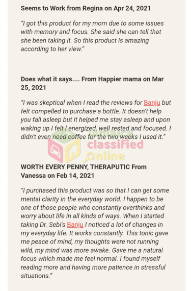 Banju (Brain Health) 8 FL Oz 237ML (Dr. Sebi)