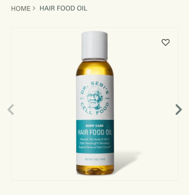 Hair Food Oil (Body Care) • Eva Salve (Body Care)
