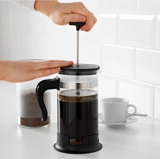 French Press Coffee Maker Glass Stainless