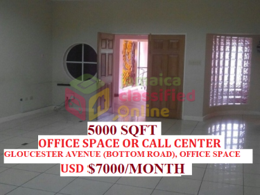 5000SQFT OFFICE/CALL CENTER SPACE USD $7000