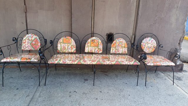 Patio Set Plastic And Metal