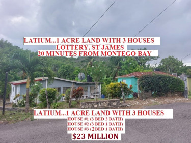 LATIUM 1 ACRE WITH 3 HOUSES FOR SALE $23 MILLION
