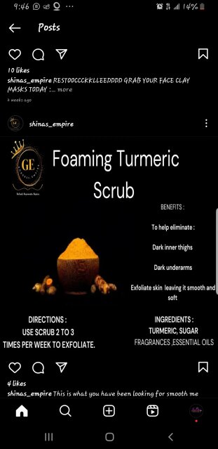 Tumeric Foaming Scrub