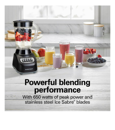 Hamilton Beach Smoothie Blender, 48 Oz. Jar, 12 Bl