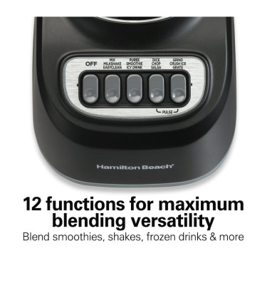 Hamilton Beach Smoothie Blender, 48 Oz. Jar, 12 Bl