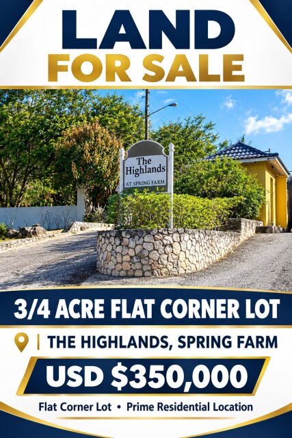 3/4 ACRE FLAT LAND Land Montego Bay