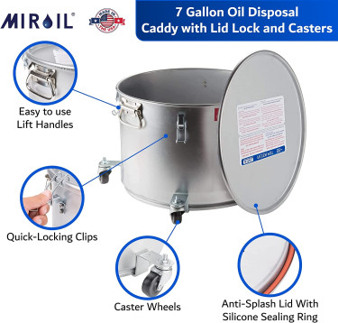 Miroil 60LC Deep Fryer Filter Pot With Wheels 