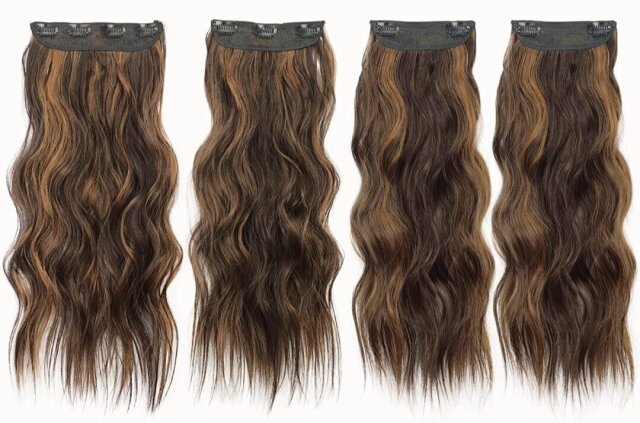 Clip In Hair Extensions  Mix Synthetic Hair