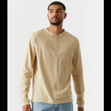 Men's Jerseys And Henley Long Sleeve Shirt (Large)