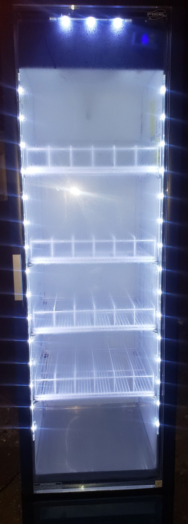 Tall Commercial Cooler Led Lights Stainless Steel 