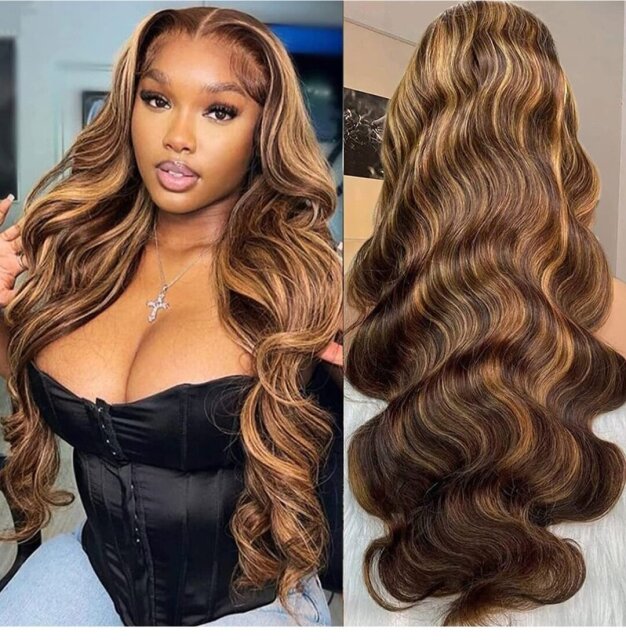 Ombre Honey Blonde Body Wave Wig (22inch )