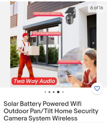 Solar Battery Wifi Outdoor Security Camera