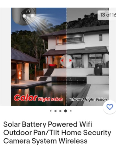Solar Battery Wifi Outdoor Security Camera