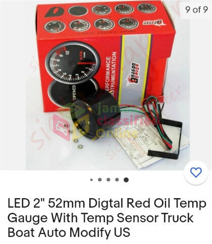 Racing Oil Temp Guage With Sensor Auto Accessories St. James