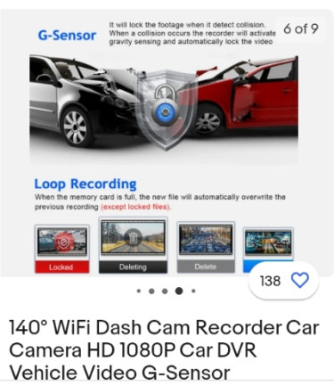 Car Dash Camera 128gb