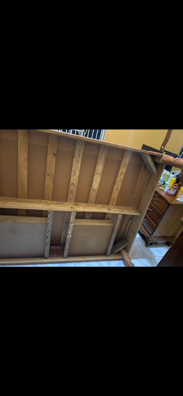 Full Size Wooden Bed Base & Bed Head