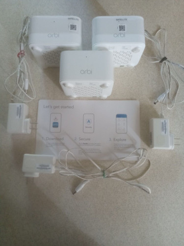 NETGEAR Orbi AC1200 WiFi System RBK13 1 Router + 2