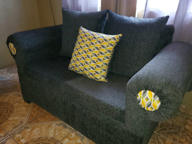 Brand New 2 Piece Grey Sofa Set