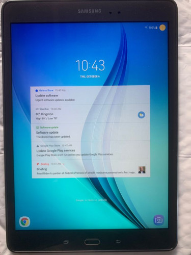 9.7” Samsung Galaxy Tab A 16GB Storage WiFi Only, 