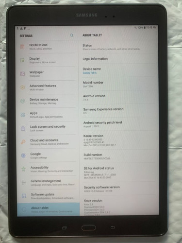 9.7” Samsung Galaxy Tab A 16GB Storage WiFi Only, 