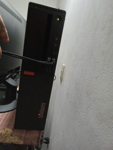 Lenovo Desktop PC With Monitors And Gamepads