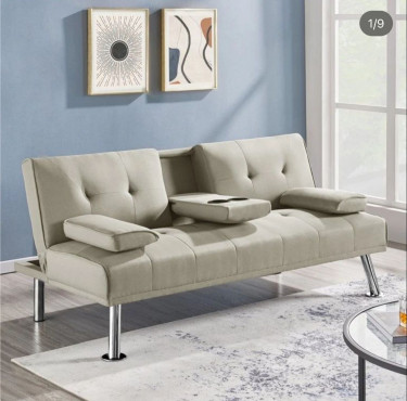 Brand New Modern Leather Futon Sofa Bed