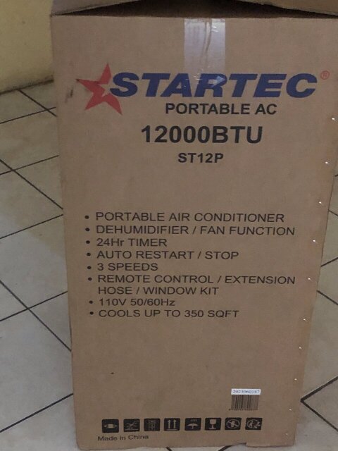12000BTU Startec Portable AC
