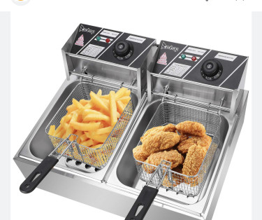 Dual Bin Gas Deep Fryer 