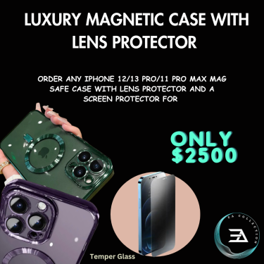 Mag Safe Case With Lens Protector And Temper Glass