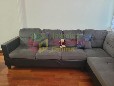 Almost New Sofa For Sale With Ottoman