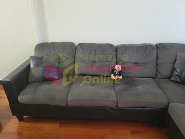 Almost New Sofa For Sale With Ottoman