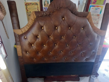 Brand New Brown Leather Face Bedhead