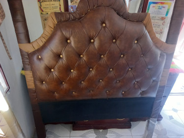 Brand New Brown Leather Face Bedhead