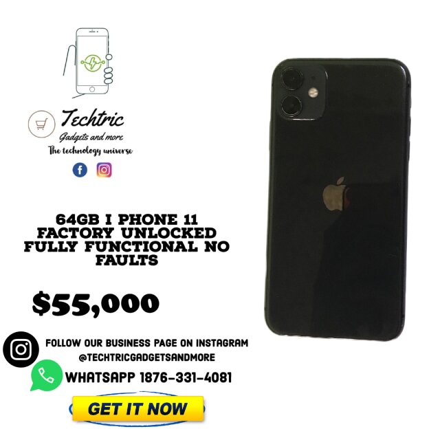 64GB Iphone 11 Factory Unlocked No Faults