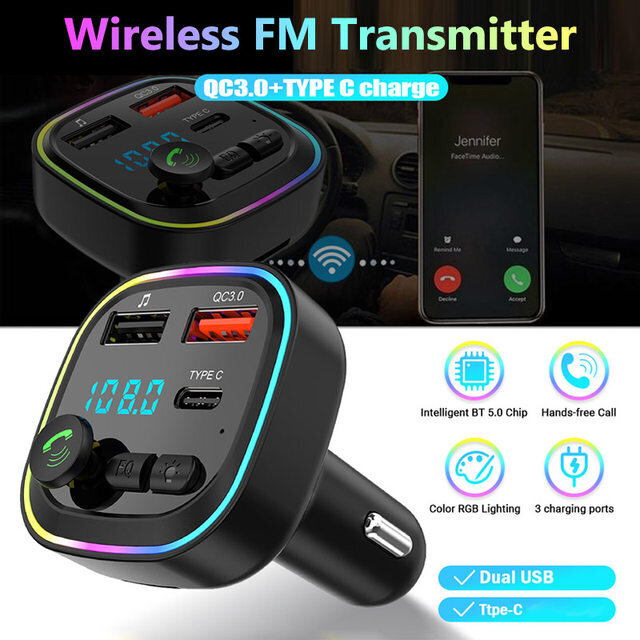 Car Bluetooth Handsfree Car FM Transmitter