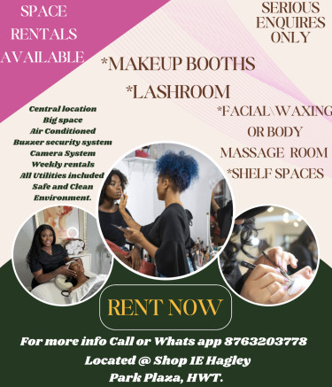 Makeup Booths, Lashroom, Wax Room And Shelf Spaces