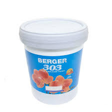 Berger 303 Paint Flat Emulsion White 5 Gallon