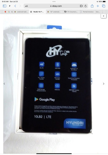 4G LTE Factory Unlocked 10.1” Hyundai Tablet With 