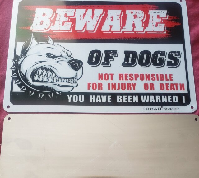 Dog Warning Sign