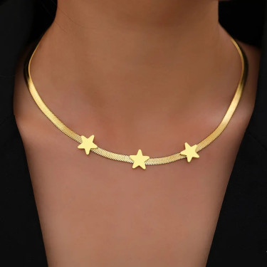 Stainless Steel Star Necklace 