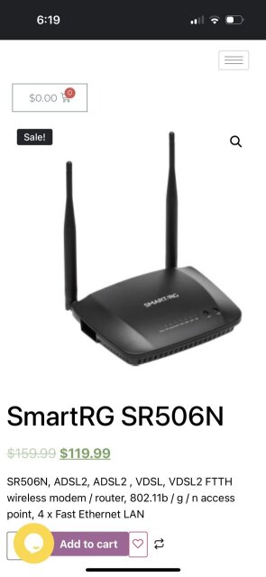 SmartRG Wireless Alan Wifi Internet Router