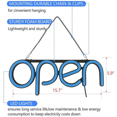 LED Neon Light Open Sign For Store/Office/Shop/Bar