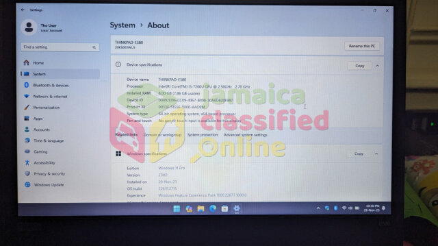 Lenovo ThinkPad E580