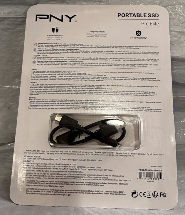 New PNY Pro Elite 1TB USB 3.1 Gen 2 Portable Exter