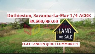 Duthieston, Savanna-La-Mar 1/4 ACRE JMD $9.5 MILL