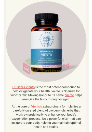 VIENTO (Brain Health) (Dr. Sebi) 90 Capsules
