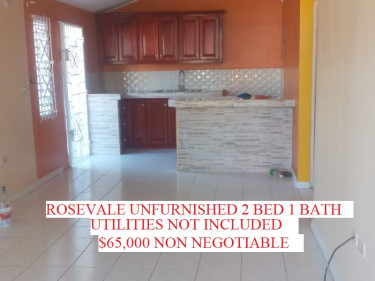 ROSEVALE 2 BEDROOM 1 BATH UNFURNISHED $65,000