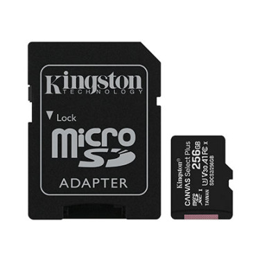 Kingston 256GB MicroSD Memory Card + Adapter